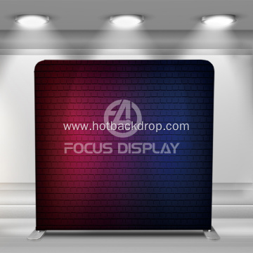 red blue fabric tension display backdrop party stand